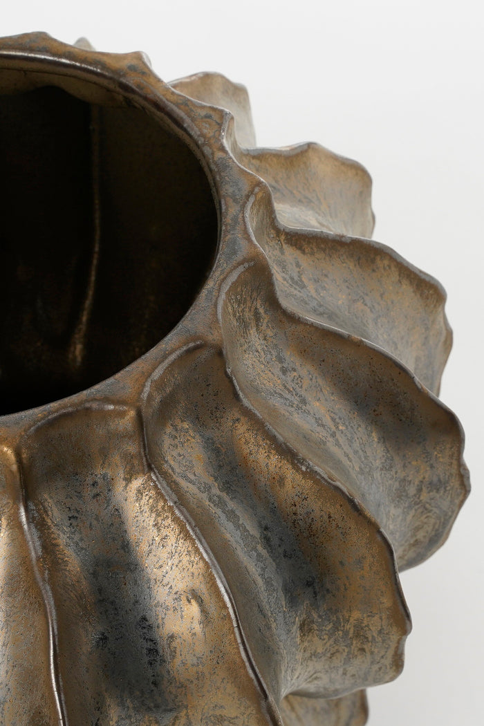 Mica Decorations Altea Vaas - H35 x Ø33 cm - Keramiek - Brons