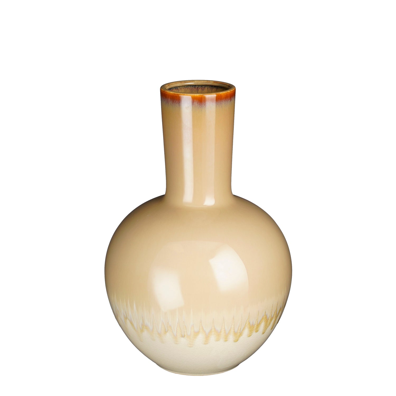 Mica Decorations Holm Vaas - H42 x Ø27,5 cm - Keramiek - Crème