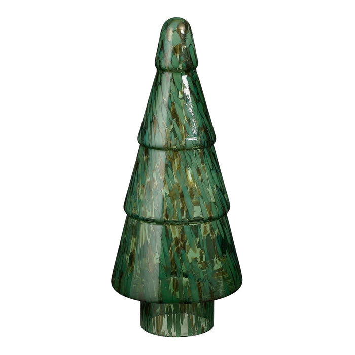House of Seasons Kerstdecoratie Boom - H41,5 x Ø16 cm - Glas - Groen