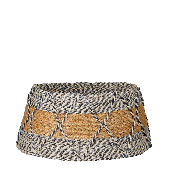 House of Seasons Kerstboomrok - H26 x Ø50 cm - Zeegras - Blauw