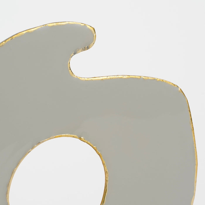 Mica Decorations Ornament op Voet - L26 x B10 x H37 cm - Lichtgrijs