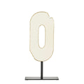 Mica Decorations Ornament op Voet - L20 x B10 x H40 cm - Crème