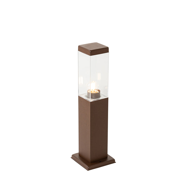 QAZQA Moderne buitenlamp paal roestbruin 45 cm - Malios