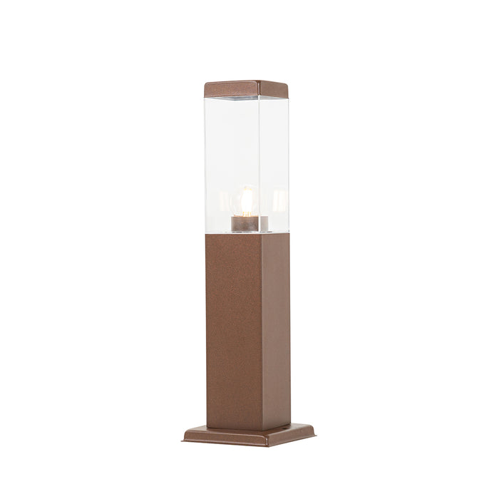 QAZQA Moderne buitenlamp paal roestbruin 45 cm - Malios