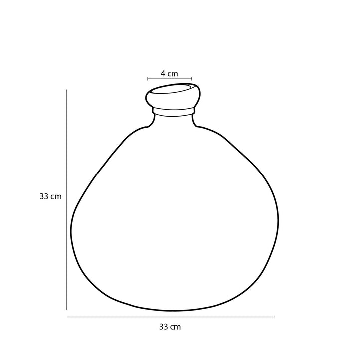 Mica Decorations Pinto Vaas - H33 x Ø33 cm - Antraciet