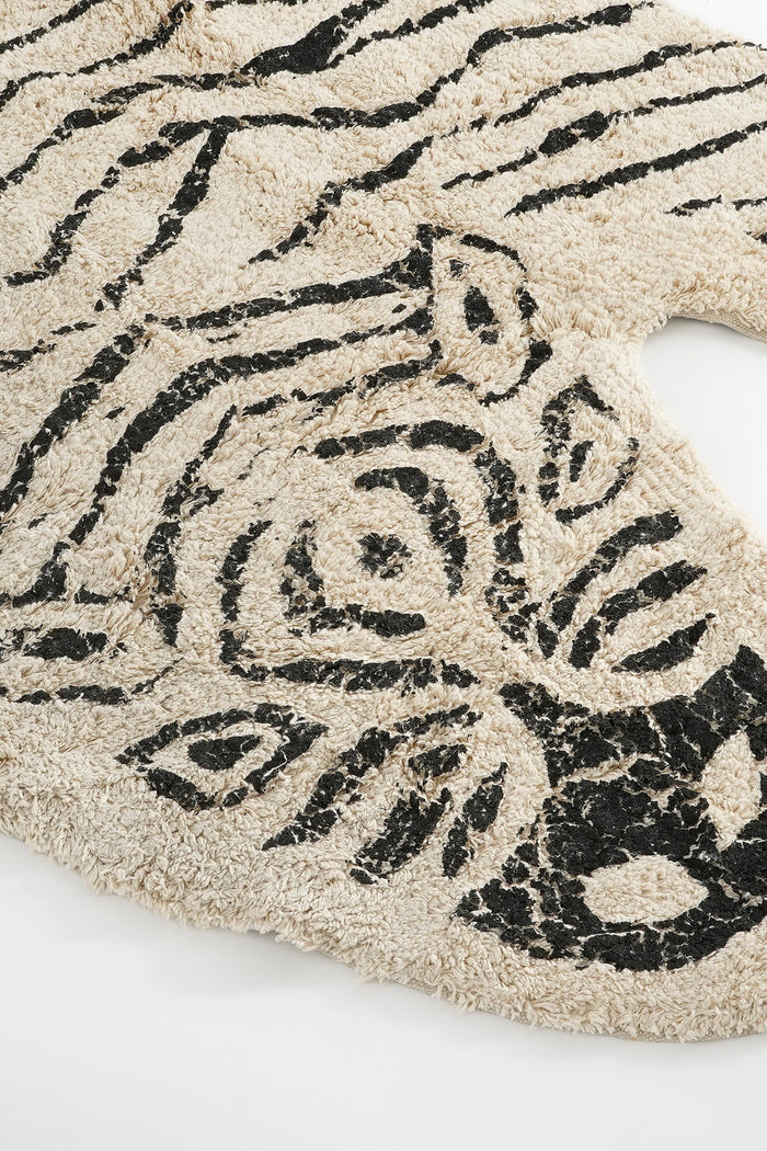 In The Mood Collection Kleed Zebra - L180 x B120 cm - Zwart, Wit