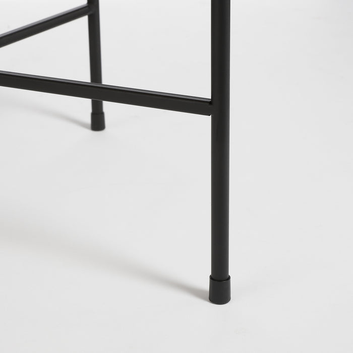 Mica Decorations Leandro Bijzettafel - Set van 2 - H53 cm - Zwart