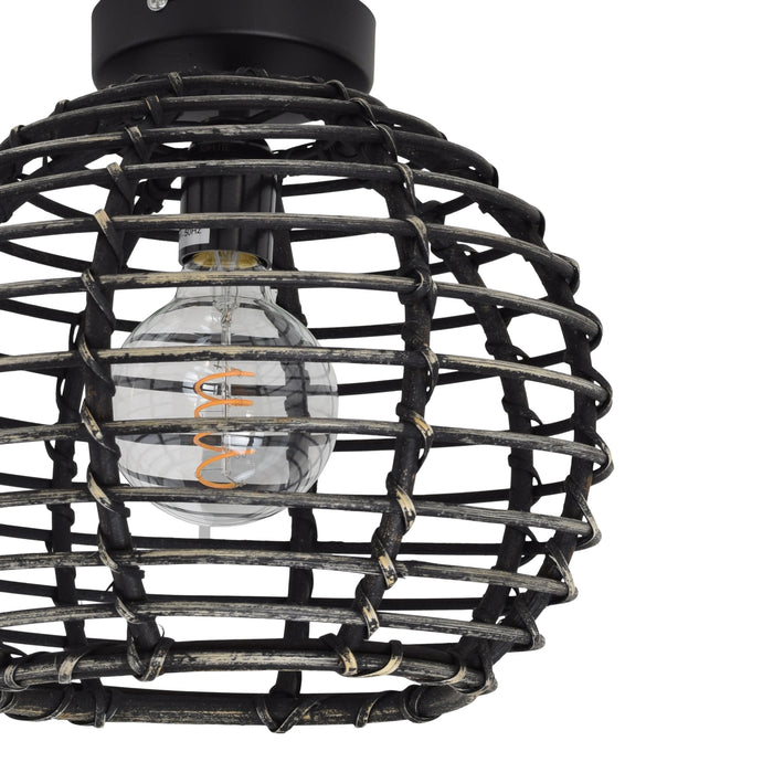 Urban Interiors - Plafondlamp - Bamboe Zwart - Ø30