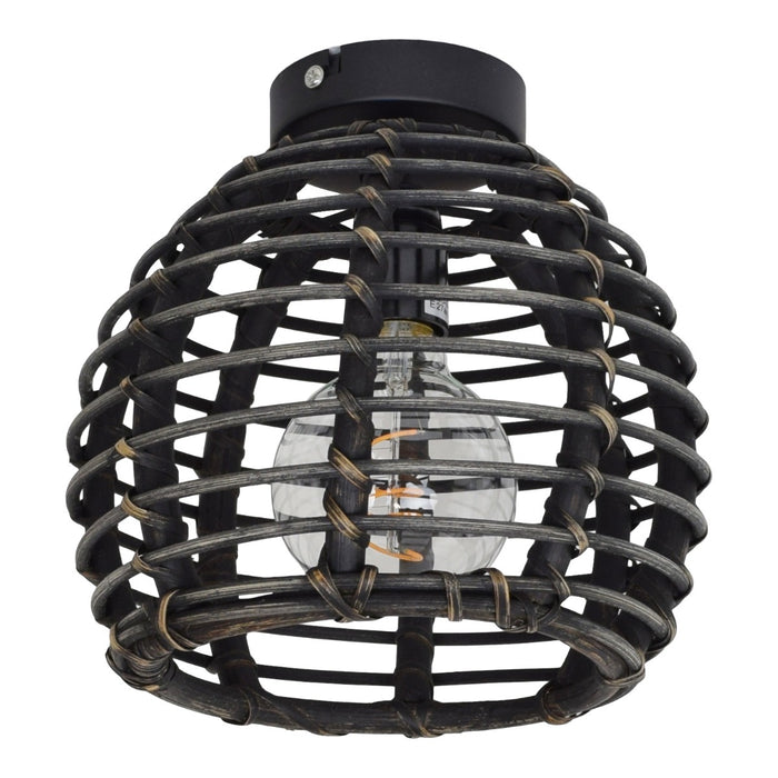 Urban Interiors - Plafondlamp - Bamboe Zwart - Ø25