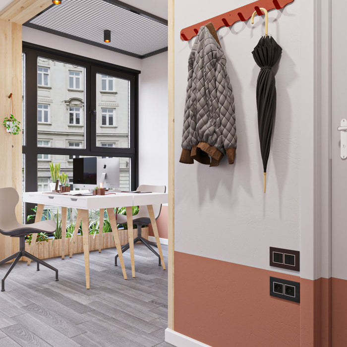 Gorillz Rounded Seven - Wandkapstok - 67 x 6 x 7,8 mm - Rood