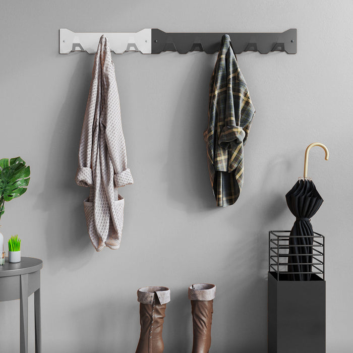 Gorillz Triangle Five - Wandkapstok - 5 haken - 70 x 5 x 12 cm - Wit