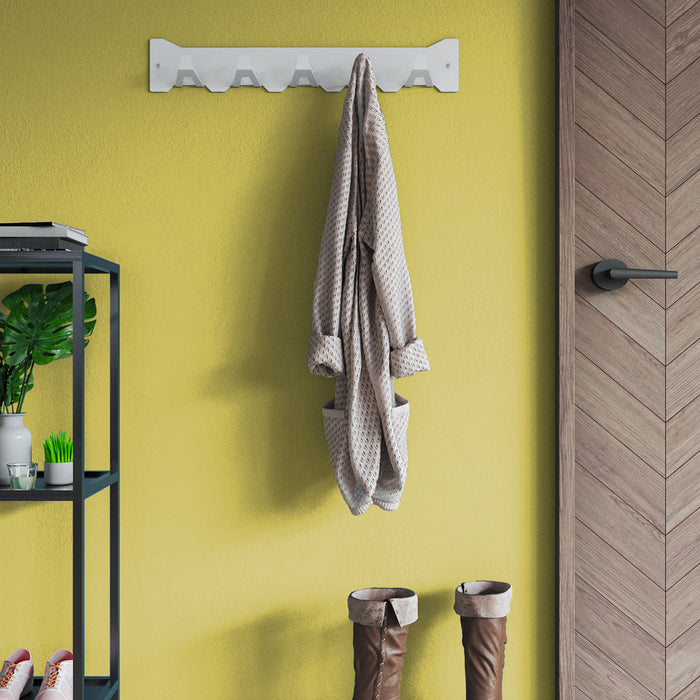 Gorillz Triangle Five - Wandkapstok - 5 haken - 70 x 5 x 12 cm - Wit