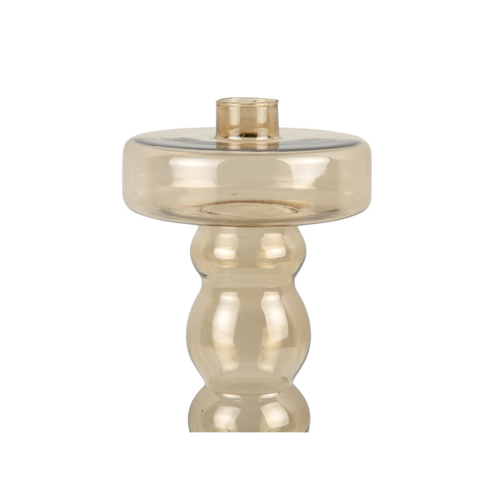 present time - Candle holder Pawn glass XL sand brown