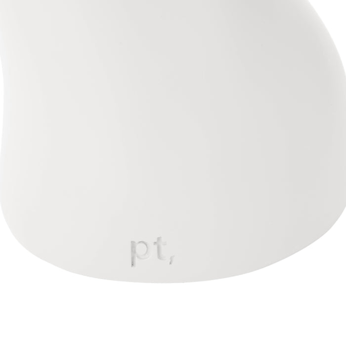 present time - Vase Organic Swirls polyresin white