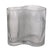 present time - Vase Allure Wave glass dark grey