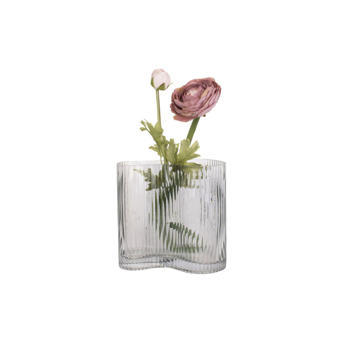 present time - Vase Allure Wave glass dark grey