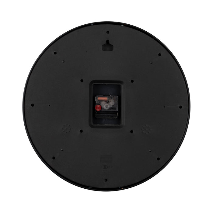 Karlsson - Wandklok - Finesse - Nikkel wijzerplaat - Zwarte behuizing