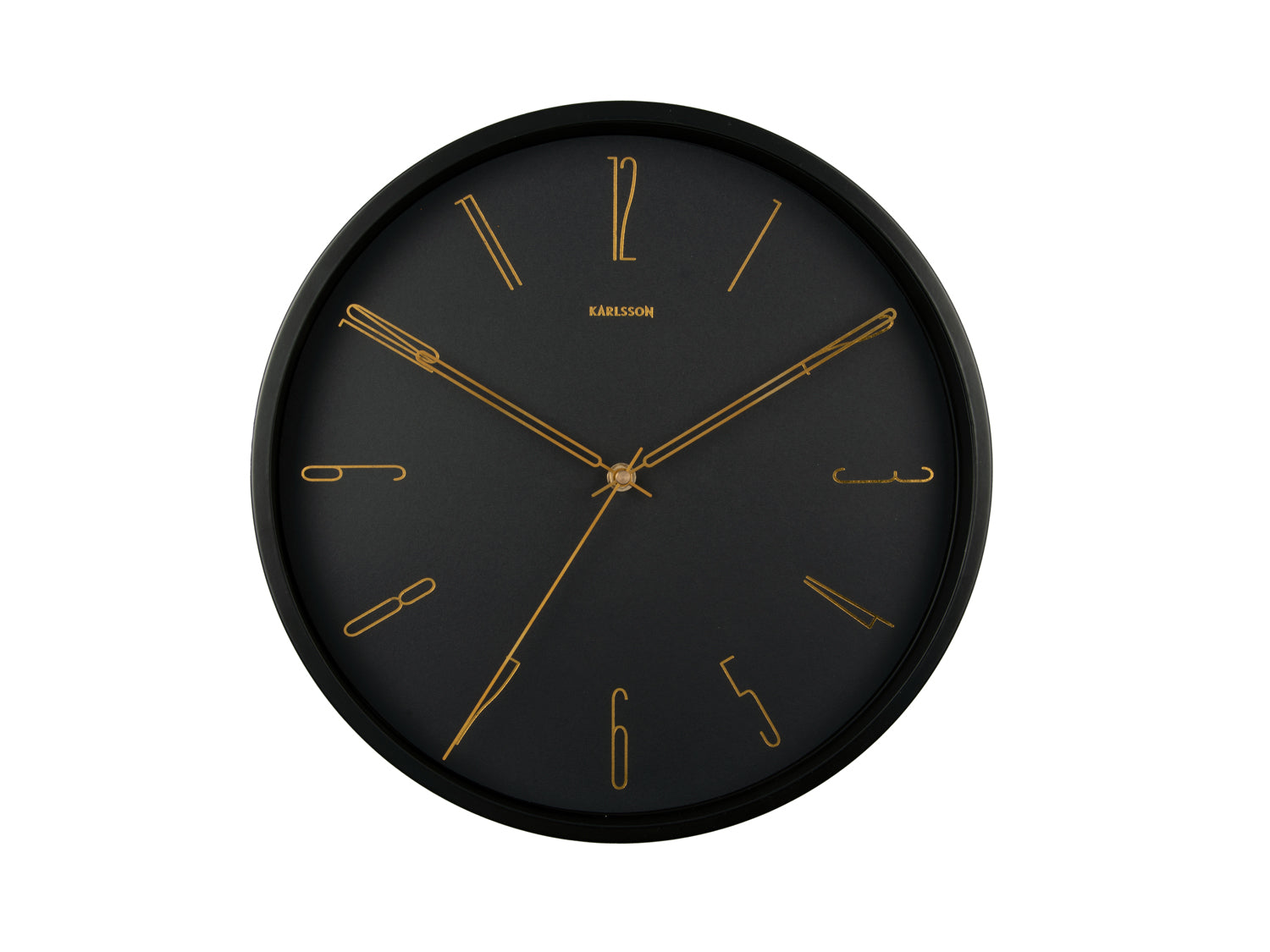 Karlsson - Wall clock Belle Numbers metal black