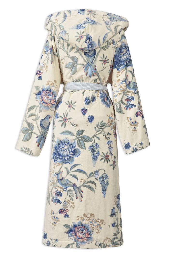 Pip Studio Secret Garden Badjas - WhiteBlue - XXL