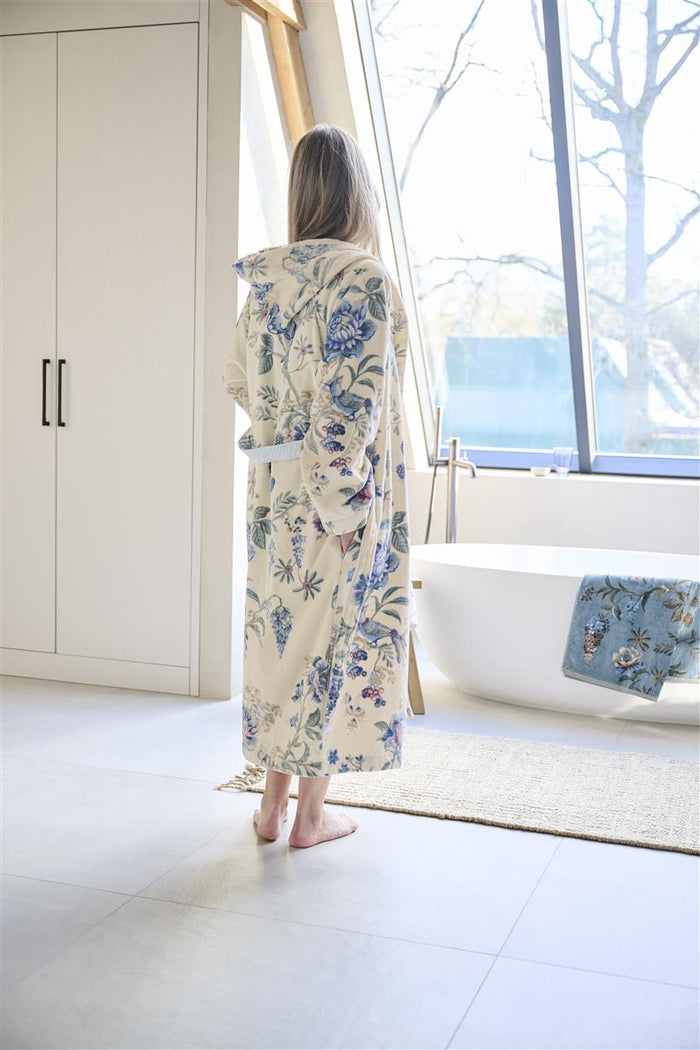 Pip Studio Secret Garden Badjas - WhiteBlue - L