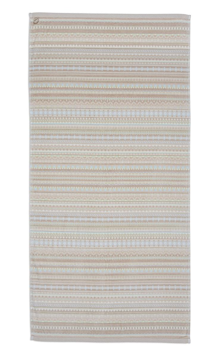 Pip Studio Geometric Print - Douchelaken - 70x140 - Zand