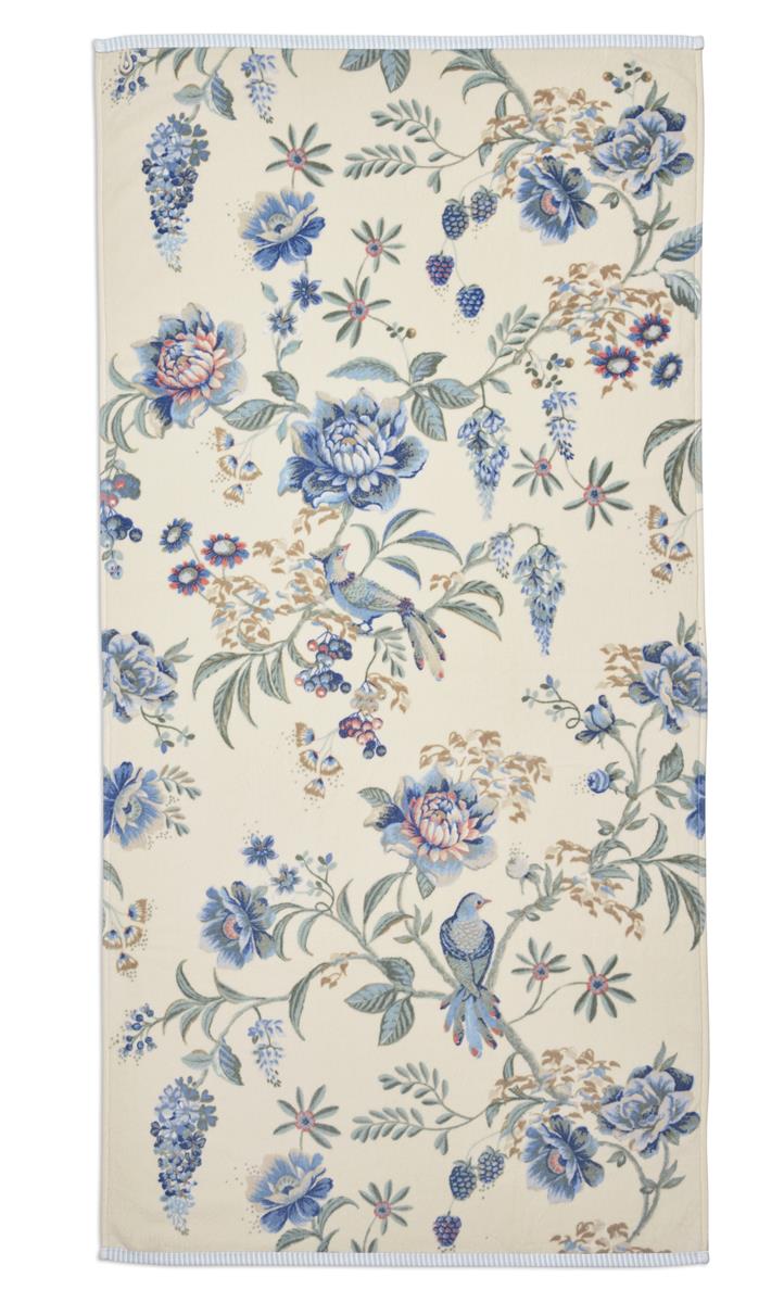 Pip Studio Secret Garden - Douchelaken - 70x140 - WhiteBlue