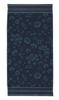 Pip Studio Jasmin Jacquard - Douchelaken - 70x140 - Donker Blauw