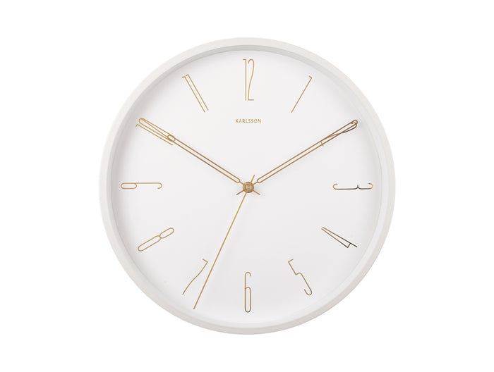 Karlsson - Wall clock Belle Numbers metal white