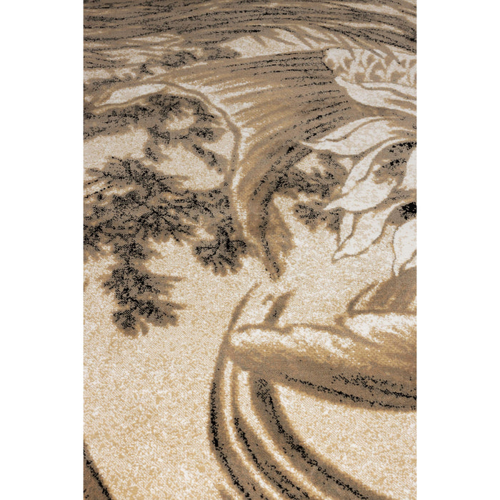 Bold Monkey The Legend Of Koi vloerkleed 160x230 beige|zwart grijs