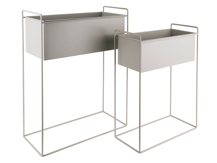 present time - Plant pot set Essence straight iron warm grey