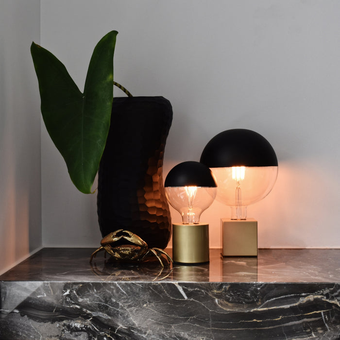 Calex Tafellamp  Goud - Metaal - 9x9x9cm (BxHxD)