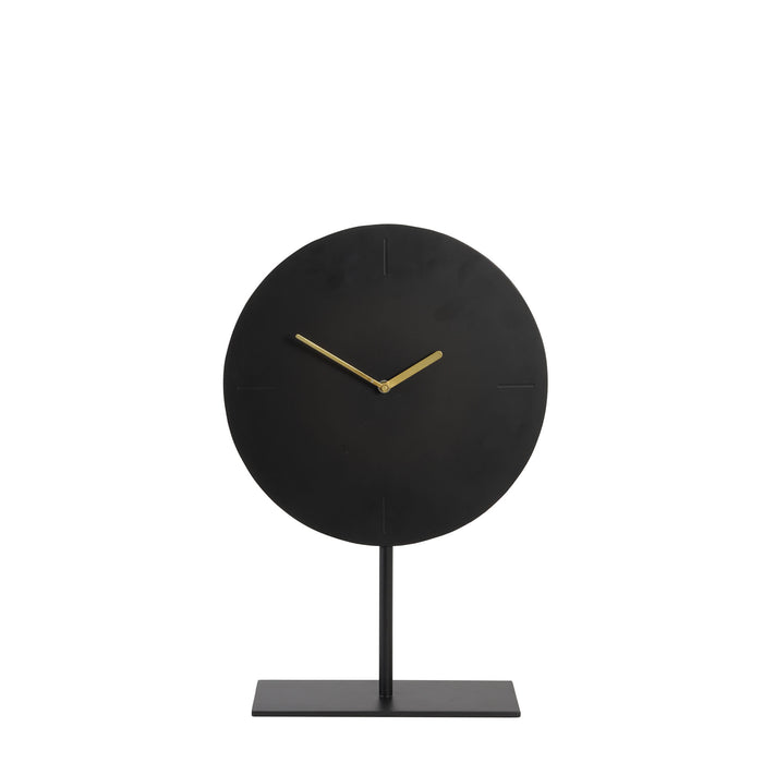 Light & Living Tafelklok Waiwo - Zwart|Goud - 30x10x45,5cm