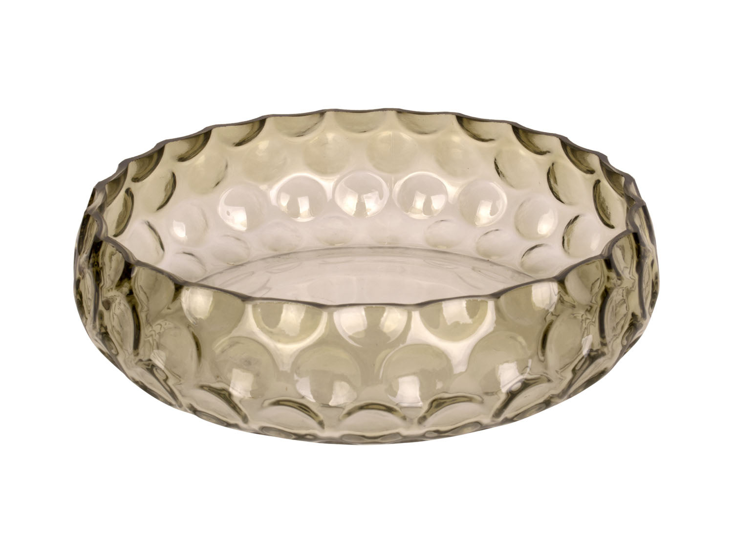 present time - Bowl Speckles glass large moss green