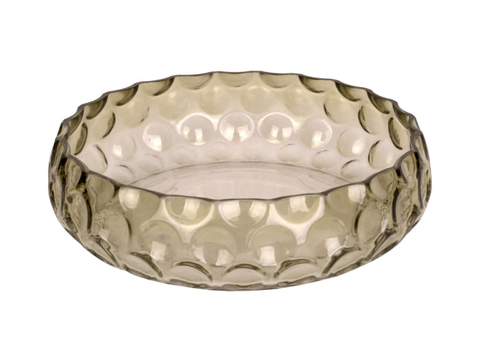 present time - Bowl Speckles glass large moss green