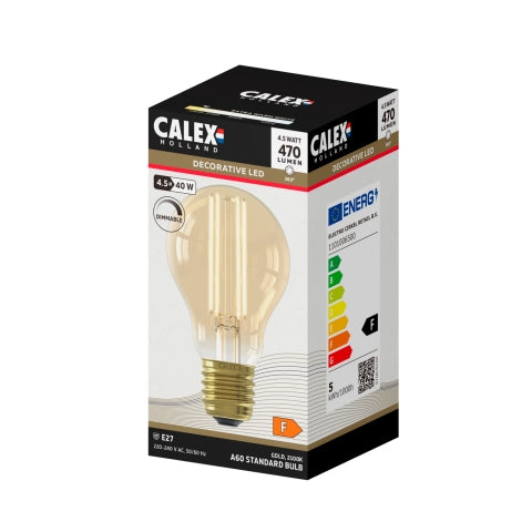 Calex Lichtbron E27  Goud - Glas - 6x11x6cm (BxHxD)