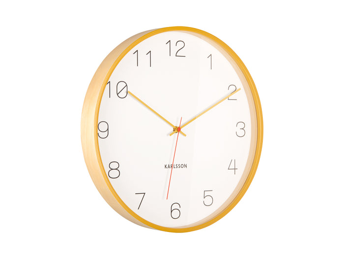 Karlsson - Wandklok Joy - Geel - Ø40cm