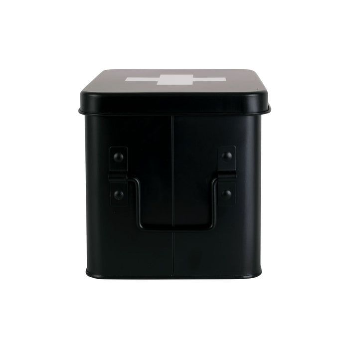 present time - Medicine storage box medium metal matt black