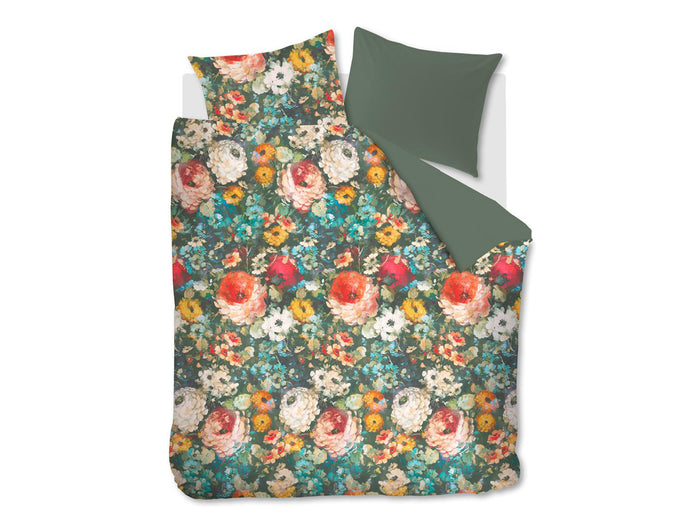 At Home dekbedovertrek History green - 2-persoons (200x200|220 cm