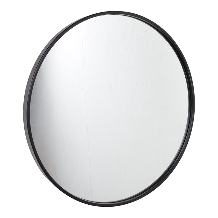 Fragix Boston wandspiegel rond - Zwart - Metaal - Ø45cm - Industrieel