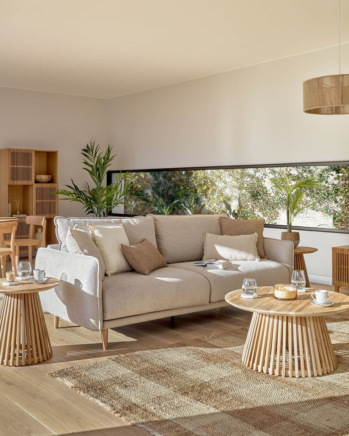 Kave Home Carlota 3-Zitsbank - Beige