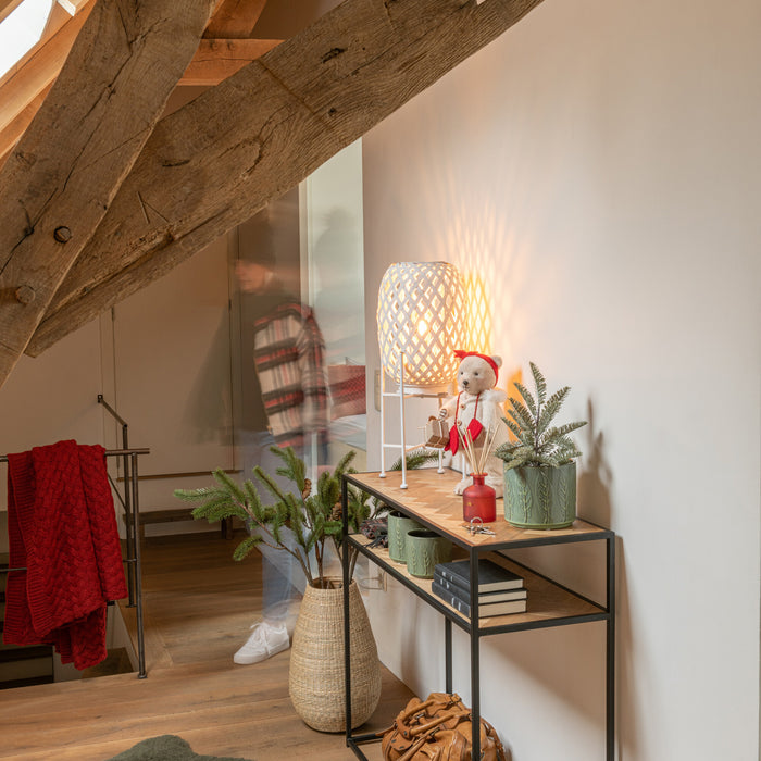 J-Line console Zigzag - hout|metaal - naturel|zwart