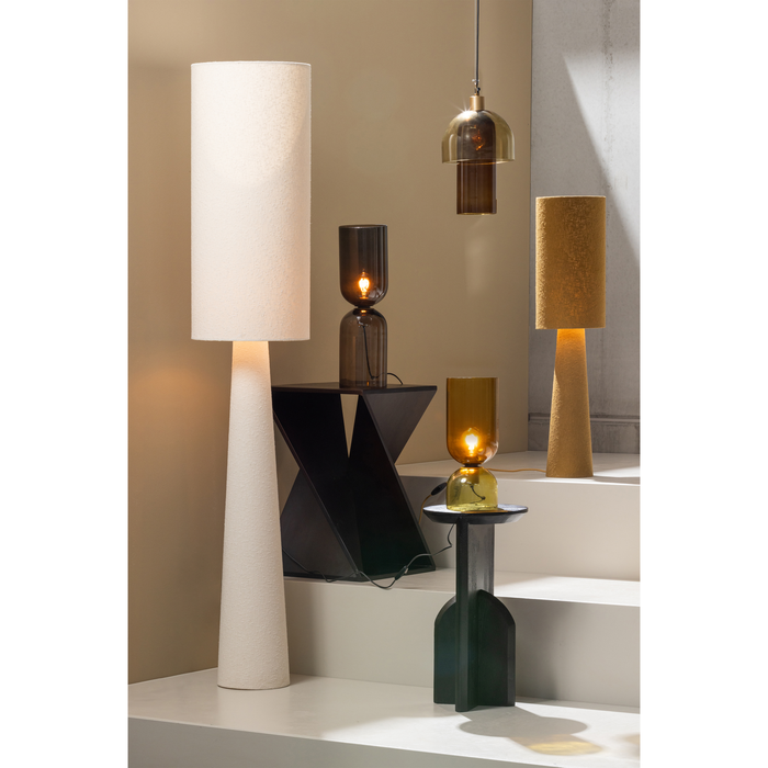 WOOOD Loft Vloerlamp - Metaal|Bouclé - Naturel - 187xØ35 cm