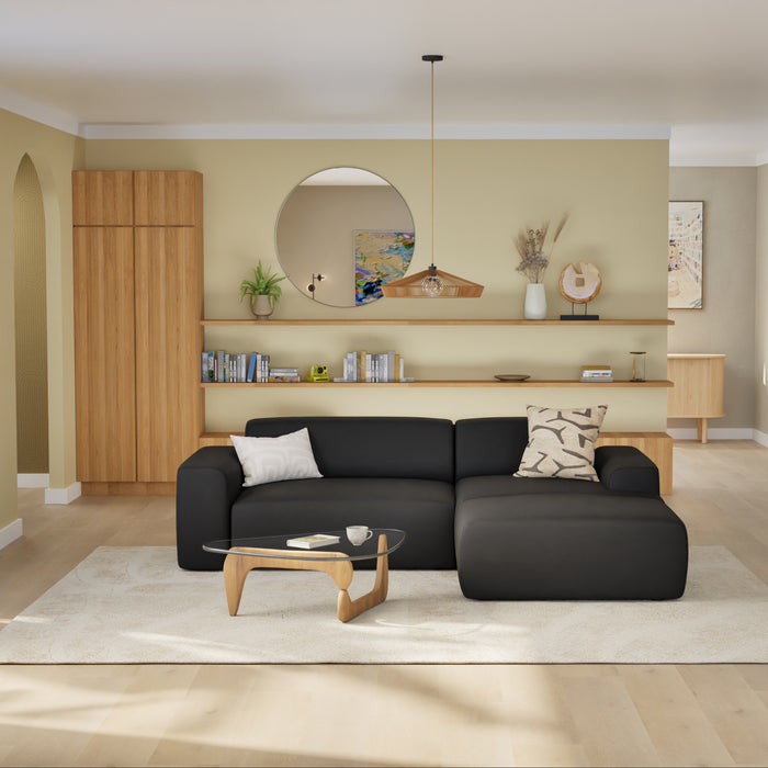 NADUVI Collection Nina Hoekbank Rechts - Velvet - Zwart