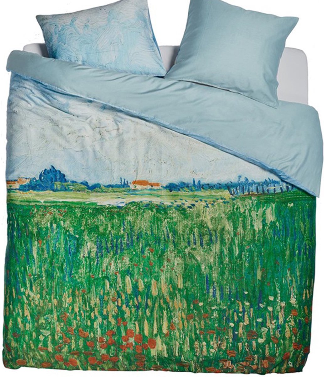 Beddinghouse x Van Gogh Museum Field Poppies overtrek 240x220 - groen