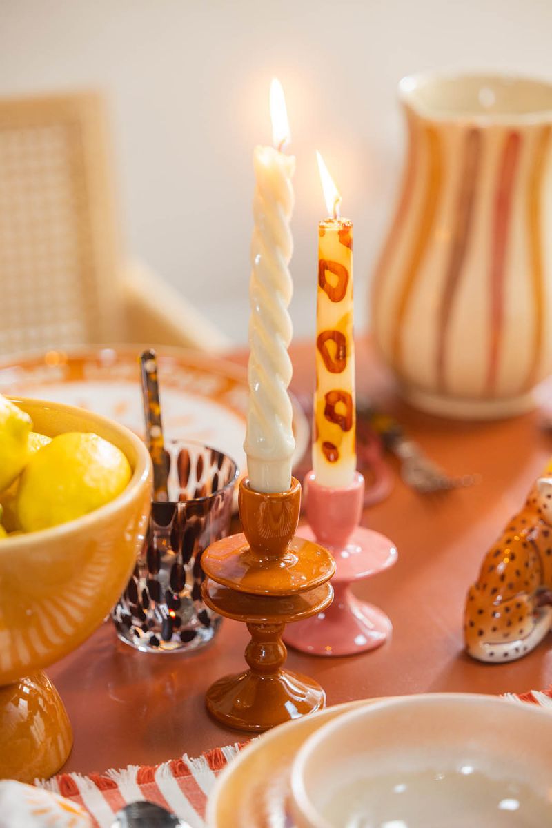 Sissy-Boy Oranje ruffle kandelaar large