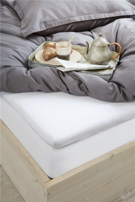 Walra - Hoeslaken Jersey Stretch Topper - 180x200|210 - Wit