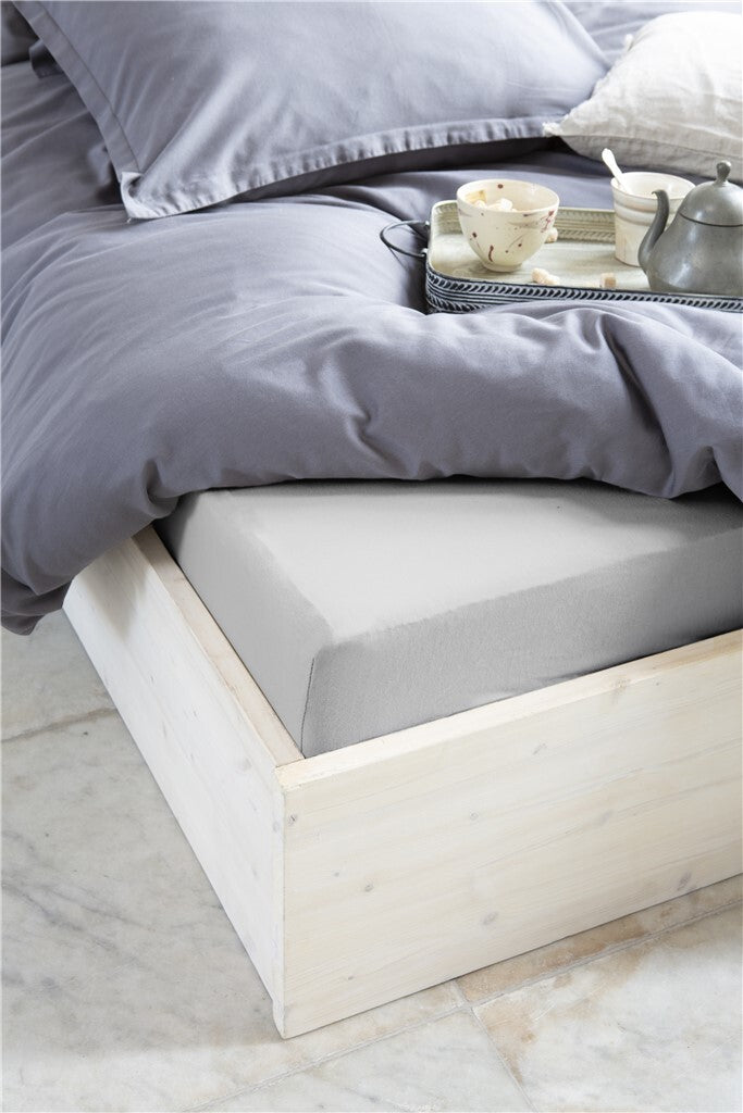 Walra - Hoeslaken Jersey Stretch - 160x200|210 - Grijs