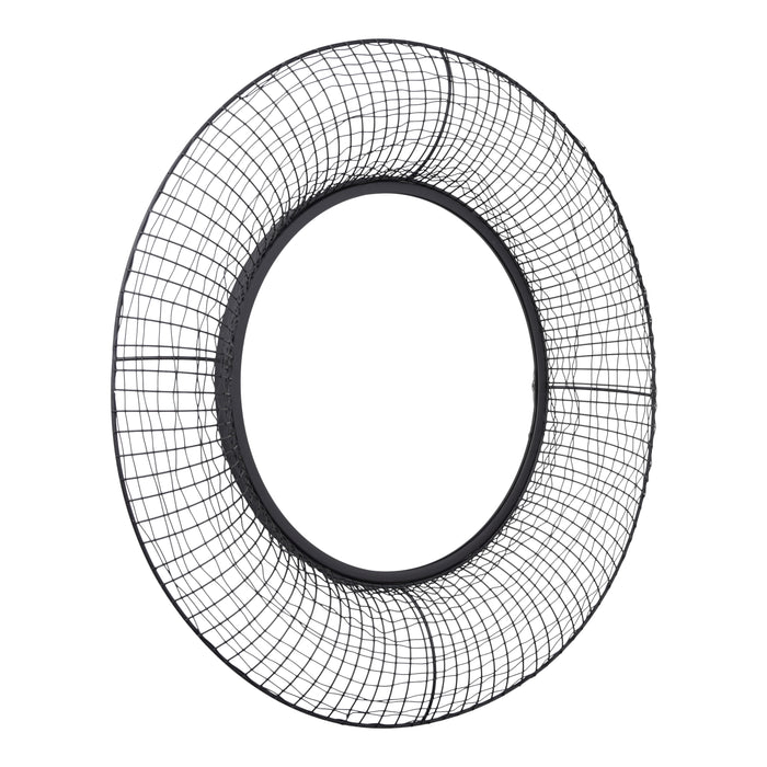 LOFT42 Gaas Wandspiegel - Metaal - Zwart - Ø75cm