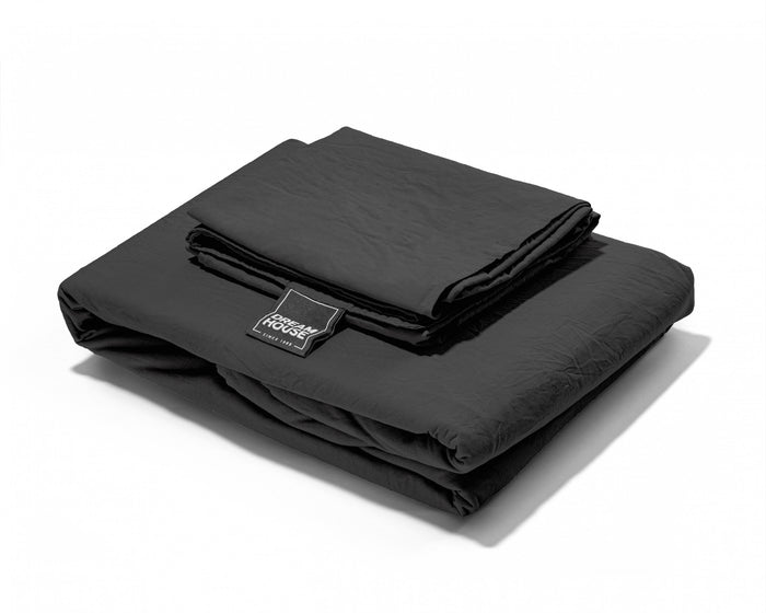 Dekbedovertrek Stone Washed - 100% Natuurlijk - Antraciet - 240x220cm