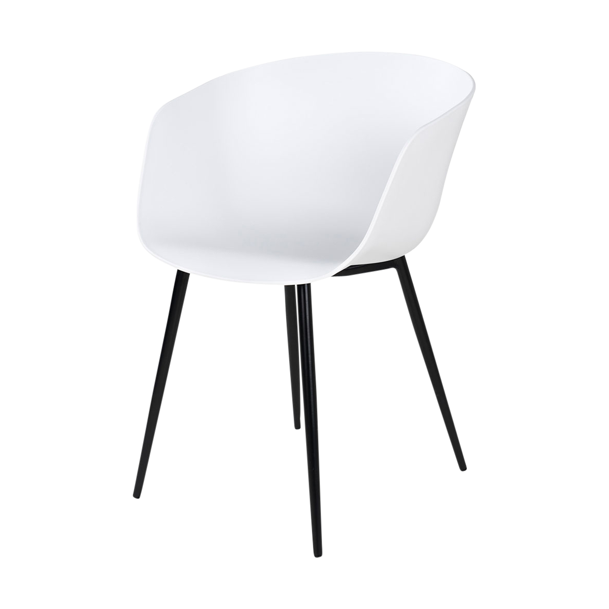 Artichok Liloe kunststof tuinstoel wit met armleuningen